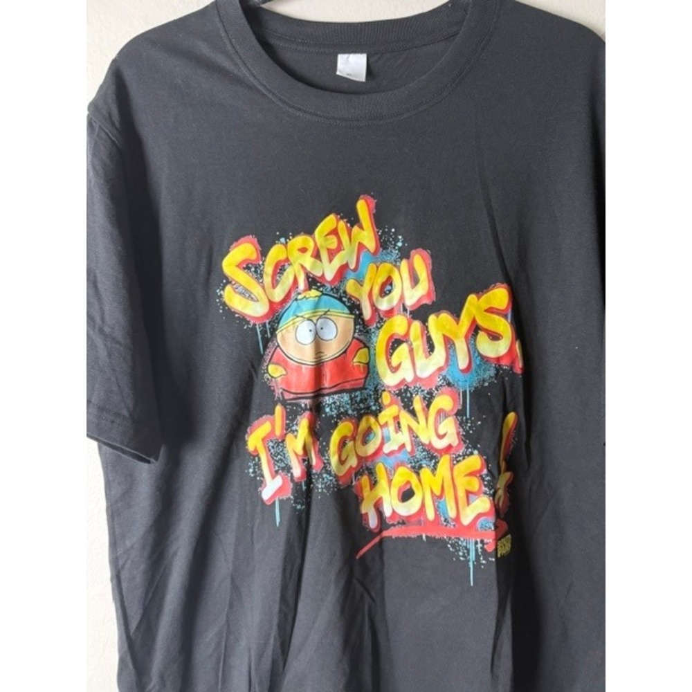 South Park Eric Cartman Screw You Guys Im Going Home Graphic T-Shirt Black XL